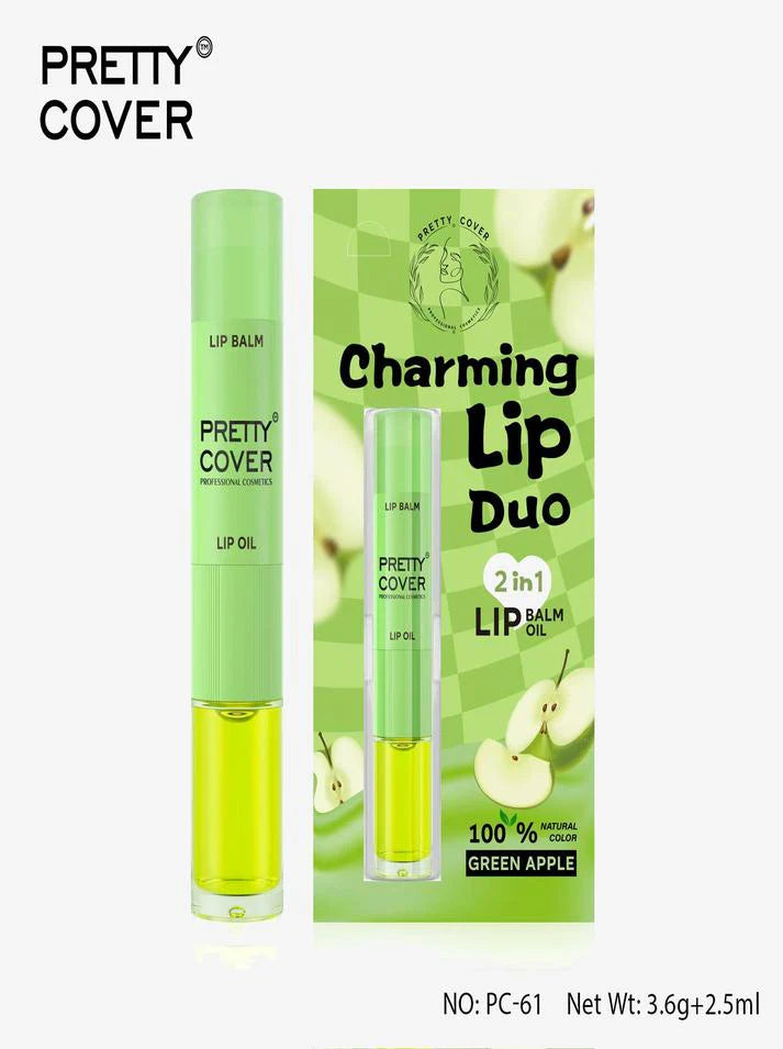 Pretty Cover Charming Lip Duo (Lip Balm + Lip Oil)
