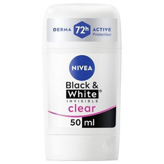 Nivea Black & White Invisible Clear X5 Anti-Perspirant Stick | 50ml