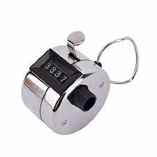 Mechanical Hand Tally Counter - 4-Digit Metal Finger Clicker for Counting People, Inventory, Lap & Events