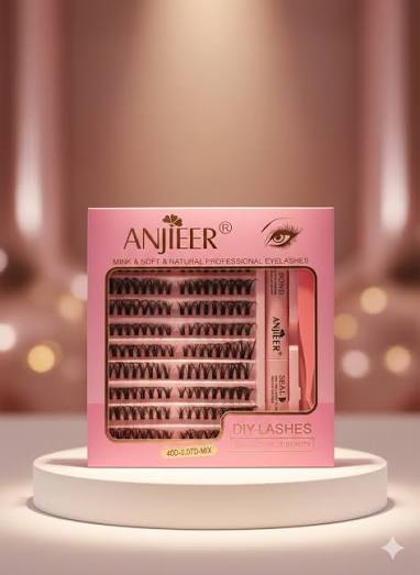 Product Title ANJIEER Professional Eyelash Extensions | 30D Cluster Lashes, 0.07mm Thickness, Mixed Tray