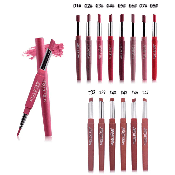 Miss Rose 2-in-1 Dual Ended Lipstick & Lip Liner