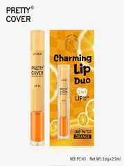 Pretty Cover Charming Lip Duo (Lip Balm + Lip Oil)