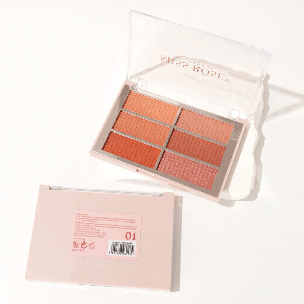 Miss Rose Rubik's Cube Matte Blusher Blusher 6 Colors (MR093)