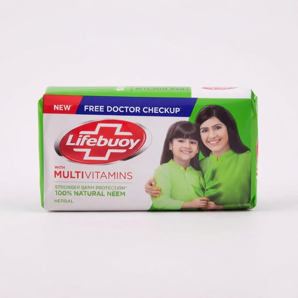 Lifebuoy With Multivitamin 100% Natural Neem Soap (123g)