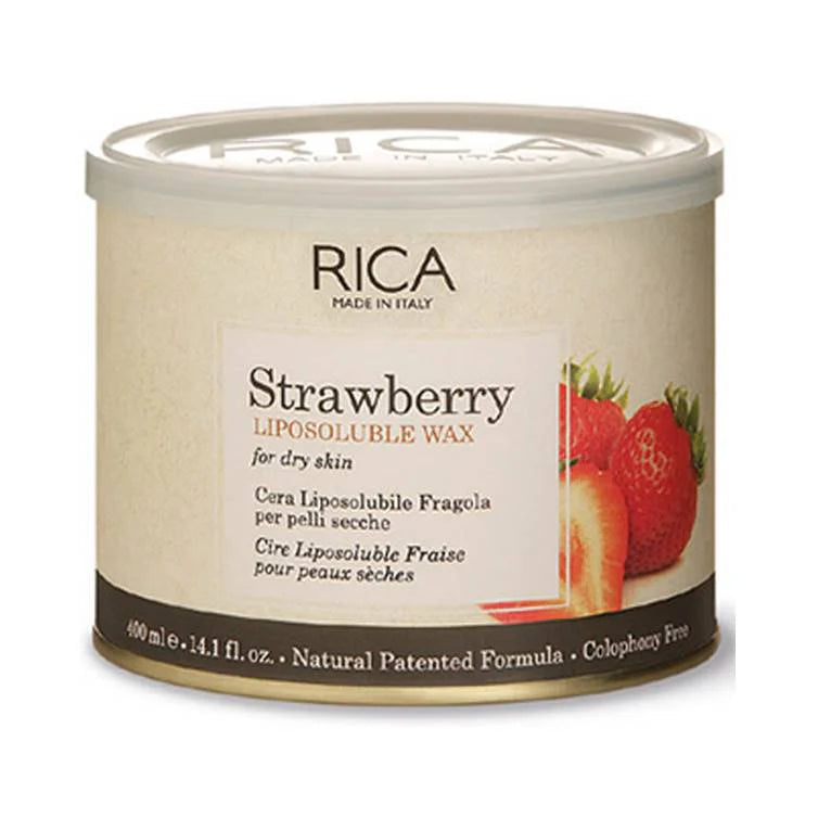 RICA Strawberry Liposoluble Wax for Dry Skin (400ml)