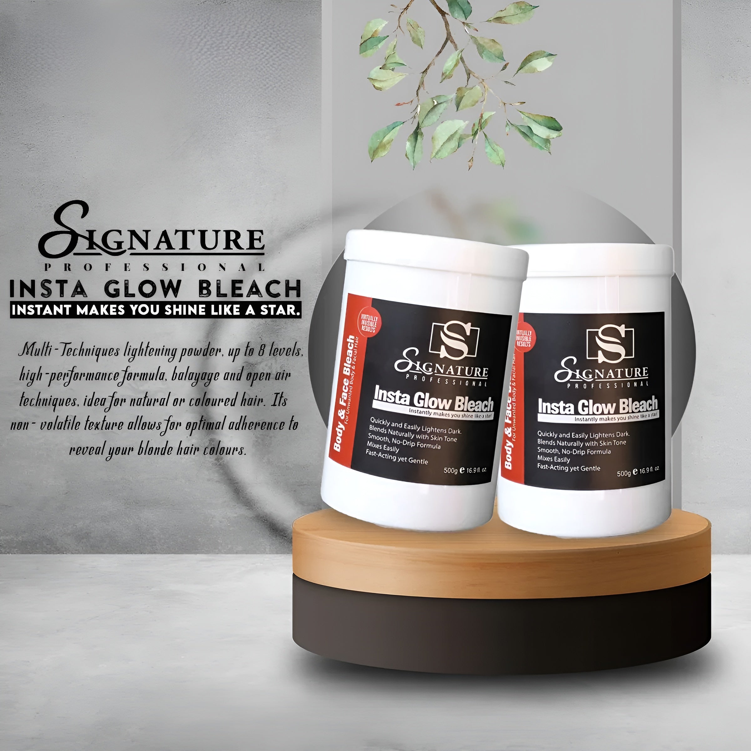 Signature Professional Insta Glow Body & Face Bleach (500g)