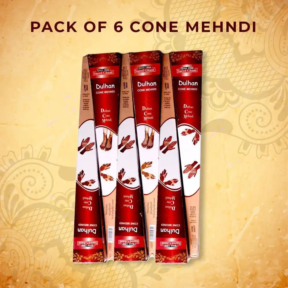 Saeed Ghani Cone Mehndi Pack of 6