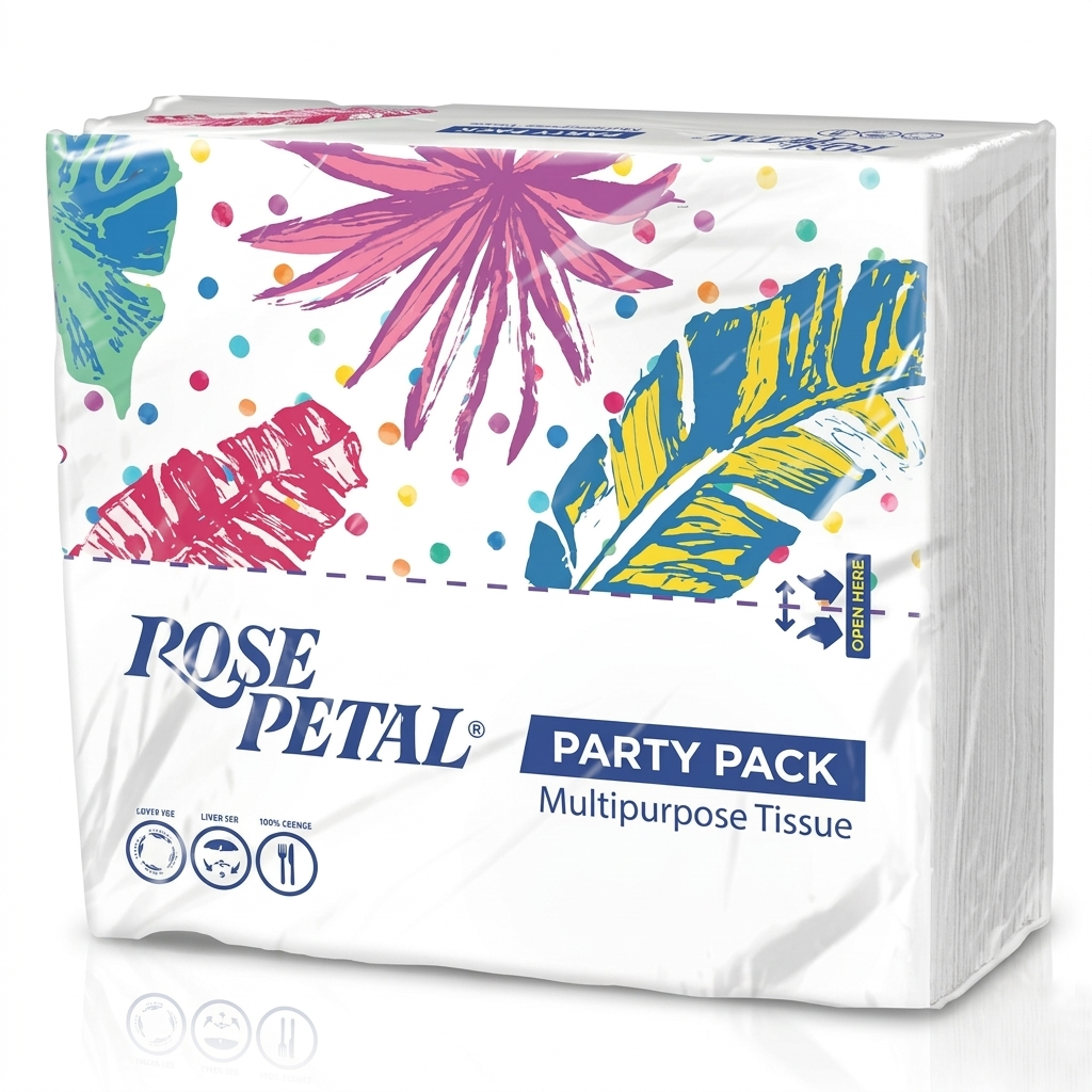 Rose Petal Multipurpose Tissue Party Pack